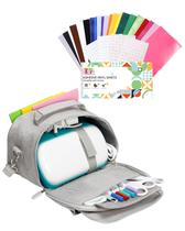 Bolsa Organizadora para Artesanato UCEC com 22 Folhas de Vinil para Cricut Joy Bolsa Organizadora para Artesanato UCEC com 22 Folhas de Vinil para Cricut Joy