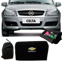 Bolsa Organizadora Porta Mala Tevic Chevrolet Celta Com tiras autocolantes Fixador 14 Litros