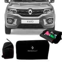 Bolsa Organizadora Porta Mala Tevic Renault Kwid Com tiras autocolantes Fixador 14 Litros