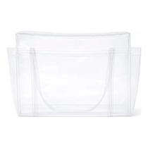 Bolsa Organizadora Transparente com Zíper Reforçado e Alta Resistência