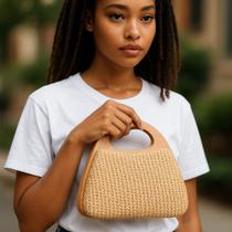 Bolsa Palha Praia Feminina Piscina Moda Blogueira Verão Premium