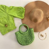 Bolsa palha verde
