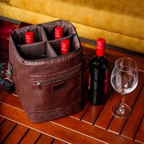 Bolsa Para 4 Garrafas Porta Vinho Wine Bag Cooler Cerveja Gin Champanhe Termica - PV4 - VÁRIAS CORES - URUS ECOMMERCE