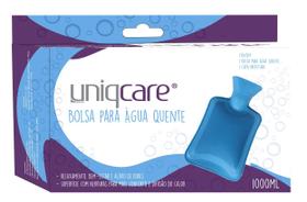 Bolsa para Água Quente com Capa para dores na coluna (lombalgias, cervicalgias) Azul Uniqcare - uniqmed