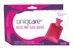 Bolsa para Água Quente com Capa para dores na coluna (lombalgias, cervicalgias) Rosa Uniqcare