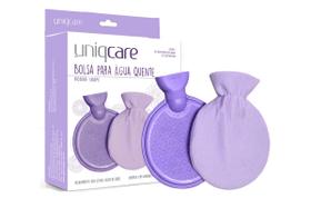 Bolsa para Água Quente Com Capa Uniqcare Round Shape 800mL Lilás Uniqmed