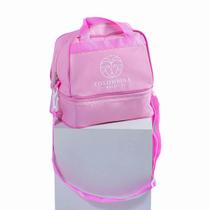 Bolsa para Ballet com Porta Sapatilhas e Alças de Ombro e Mão em Bagum Rosa Colombina Bolsa para Ballet com Porta Sapatilhas e Alças de Ombro e Mão em Bagum Rosa Colombina