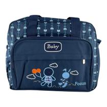 Bolsa Para Bebês Focus Estampada Com Divisórias Grande Bolsa Para Bebês Focus Estampada Com Divisórias Grande