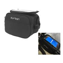 Bolsa para Bicicleta Alforge View Preta Touch Screen para Celular Durban