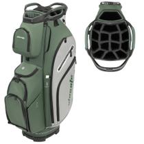 Bolsa para carrito de golf wosofe de cuero PU ligera con separadores para 14 palos