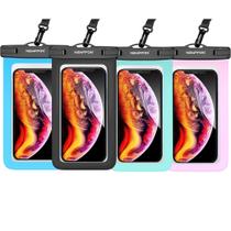 Bolsa para celular NEWPPON impermeável de 7,2 polegadas, pacote com 4 unidades flutuantes