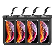 Bolsa para celular Newppon, pacote com 4, impermeável, flutuante de até 7,2 polegadas