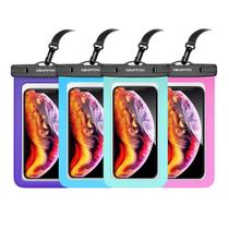 Bolsa para celular Newppon, pacote com 4 unidades, à prova d'água, flutuante de 7,2 polegadas