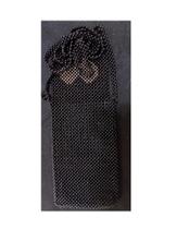 Bolsa para celular preta com coração prata Bolsa para celular preta com coração prata