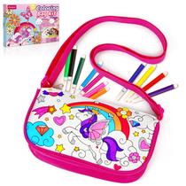 Bolsa para colorir Ambesi Color Your Own Bag com 12 canetas coloridas