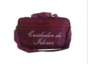 Bolsa Para Cuidador De Idosos Com Alça De Mão E Ombro Vinho