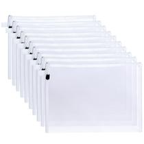 Bolsa para documentos OZY em tela de nylon com zíper A4 34 x 25 cm, 10 unidades Bolsa para documentos OZY em tela de nylon com zíper A4 34 x 25 cm, 10 unidades