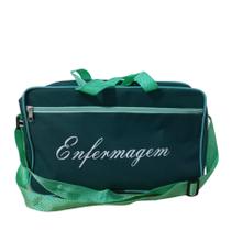 Bolsa para enfermagem com alça de mão e ombro cor verde