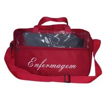 Bolsa Para Enfermagem Transparente Vermelho