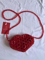 Bolsa para festas e casamentos bolsa vermelha brilhosa