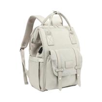 Bolsa para Fraldas Cinza à Prova d'Água - Mochila para Mães com 2 Camadas