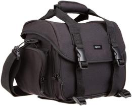 Bolsa para gadgets Amazon Basics Large DSLR preta com interior cinza Bolsa para gadgets Amazon Basics Large DSLR preta com interior cinza