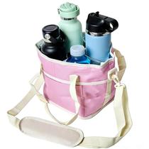 Bolsa para Garrafa de Água com 4 Compartimentos, Rosa