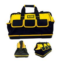 Bolsa Para Guardar Ferramentas Tecido Reforçado Com Bolsos Dentro e Fora Ziper Alças Bolsa Para Guardar Ferramentas Tecido Reforçado Com Bolsos Dentro e Fora Ziper Alças