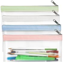 Bolsa para lápis GoClimber, pacote com 4 estojos de lápis transparentes