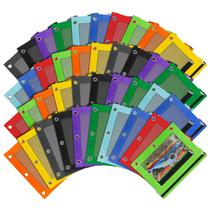 Bolsa para lápis IKAYAS, 40 unidades, 25x19 cm, zíper colorido