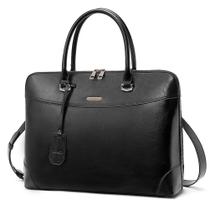 Bolsa para laptop CLUCI feminina de couro de 15,6 polegadas com grande capacidade