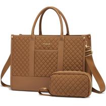 Bolsa para laptop LOVEVOOK, bolsa de trabalho impermeável marrom de 15,6 polegadas Bolsa para laptop LOVEVOOK, bolsa de trabalho impermeável marrom de 15,6 polegadas