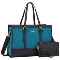 Bolsa para laptop LOVEVOOK Canvas para mulheres de 15,6" com bolsa embreagem