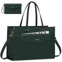 Bolsa para laptop LOVEVOOK de couro impermeável de 15,6 polegadas para mulheres