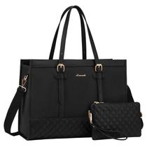 Bolsa para laptop LOVEVOOK para mulheres, bolsa de lona de 15,6" com bolsa Bolsa para laptop LOVEVOOK para mulheres, bolsa de lona de 15,6" com bolsa