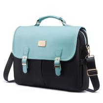 Bolsa para laptop LOVEVOOK para mulheres de 15,6 polegadas verde-menta e preta