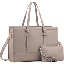 Bolsa para laptop LOVEVOOK para mulheres em couro PU impermeável de 15,6" Bolsa para laptop LOVEVOOK para mulheres em couro PU impermeável de 15,6"