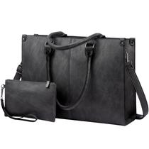 Bolsa para laptop LOVEVOOK para mulheres em couro vintage de 15,6 polegadas Bolsa para laptop LOVEVOOK para mulheres em couro vintage de 15,6 polegadas