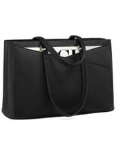 Bolsa para laptop LOVEVOOK para mulheres em couro vintage de 15,6"