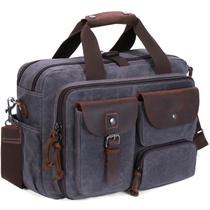 Bolsa para laptop, maleta SHENHU para laptop, tela encerada de 17,3 polegadas