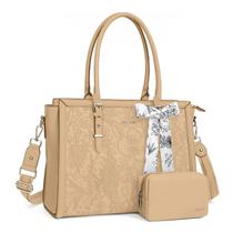 Bolsa para laptop MOSISO PU Leather Tote 17-17.3" com acessórios