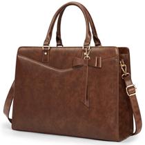 Bolsa para laptop RAINSMORE PU de couro de 15,6 polegadas impermeável para mulheres