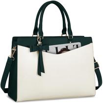 Bolsa para laptop RAINSMORE PU de couro de 15,6 polegadas impermeável para mulheres