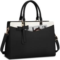 Bolsa para laptop RAINSMORE PU de couro de 15,6 polegadas impermeável para mulheres Bolsa para laptop RAINSMORE PU de couro de 15,6 polegadas impermeável para mulheres