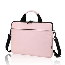 Bolsa para laptop Rusofie Waterproof Oxford Cloth de 15,6 polegadas rosa