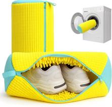 Bolsa para Lavar Tênis na Máquina com Microfibra Interna e Zíper 39x21x21 cm Amarelo ou Cinza Bolsa para Lavar Tênis na Máquina com Microfibra Interna e Zíper 39x21x21 cm Amarelo ou Cinza