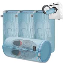 Bolsa para máquina de lavar sapatos Kimmama Sandwish Mesh Blue, pacote com 4 Bolsa para máquina de lavar sapatos Kimmama Sandwish Mesh Blue, pacote com 4