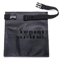 Bolsa para Pincel de Maquiagem Pu - Design em Padrão de Litch Preto com 20 Buracos