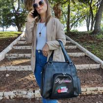 Bolsa para Professora Preta com Brilho Personalizada Levar Material Escolar/Trabalho - Coutre Bolsas