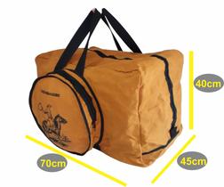 Bolsa para Sela com Porta Laço em Lona Resistente Cavalgada Montaria